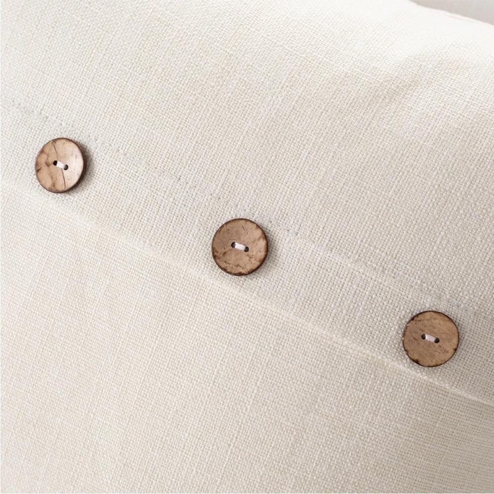 Farmhouse Mid Century Modern Bohemian Decorative Ivory Linen Pillow Case Cover - Picture 3 of 15